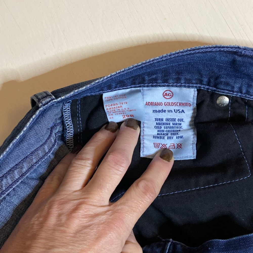 AG Adriano Goldschmied | Women's The Glisten Low Rise Wide Leg Jeans | sz 29R - Picture 5 of 11